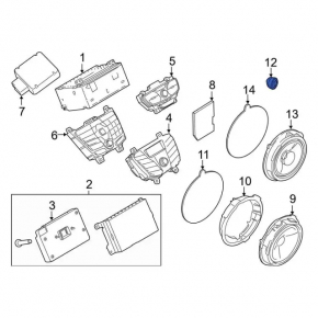 Speaker door front right Ford Escape MK3 13- pressed