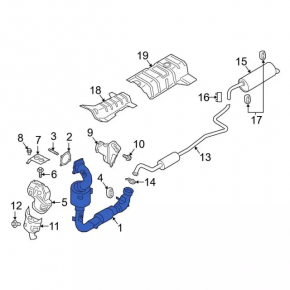 Exhaust manifold with catalytic converter Ford Ecosport 18-21 1.0T