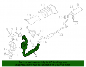 Exhaust manifold with catalytic converter Ford Ecosport 18-21 1.0T