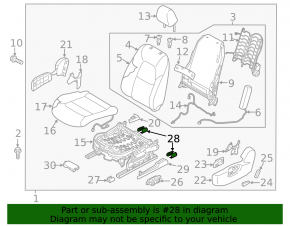 Driver's seat runner trim rear left Mazda CX-5 17-