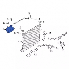 Expansion tank cooling Ford Explorer 20- without cap