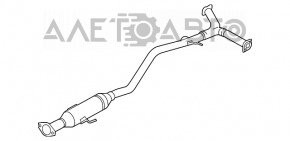 Exhaust line middle part with barrels Mazda6 03-08 2.3