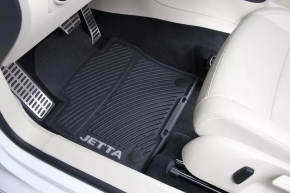 Floor mat front left VW Jetta 11-18 USA rubber black