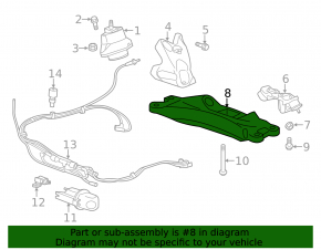 Cadillac ATS 13-2.0T 2.5 AWD Rear Engine Mount Bracket