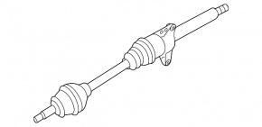 Drive axle shaft front right Mini Cooper Clubman R55 07-14 1.6 turbo automatic transmission