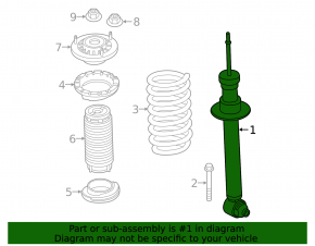 Shock absorber rear left BMW 5 G30 18-20 530e hybrid