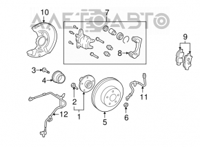 Front left hub for Toyota Prius 2009-2010