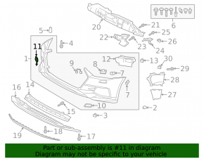 Audi A7 19-25 front bumper towing hook cap