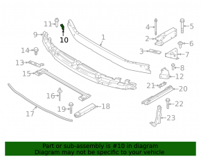 Front Bumper Absorber Mount Left BMW X1 F48 16-19