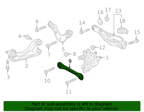 Lower rear left transverse control arm Honda CRV 17-22