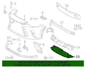 Lower front bumper absorber for Lexus RX 23-26 Japan built
