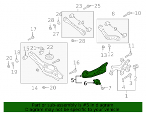 Rear left longitudinal arm Kia Forte 20-24