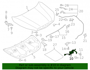 Subaru Forester 19-SK Hood Lock