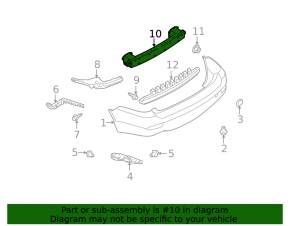 Subaru b9 Tribeca rear bumper reinforcement
