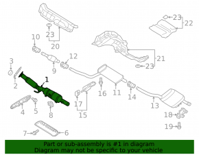 Downpipe with catalytic converter for VW Jetta 11-13 USA 2.5