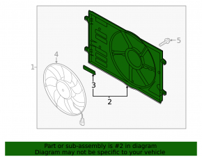 Diffuser radiator shroud bare Audi A3 22-25 2.0, Brose