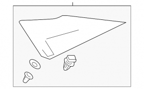 Rear left wing plug Toyota Prius 50 16-22 scratch