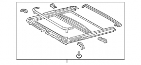 The hatch mechanism of the 2012 Toyota Avalon frame
