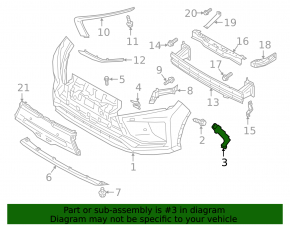 Front bumper mount right wing Mitsubishi Eclipse Cross 18-25