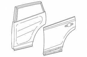 Door assembly rear right Toyota Rav4 19-20