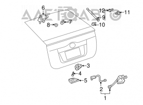 Left tailgate shock absorber for Toyota Prius 2009-2010
