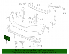 Honda CRV 12-14 Front Bumper Number Plate