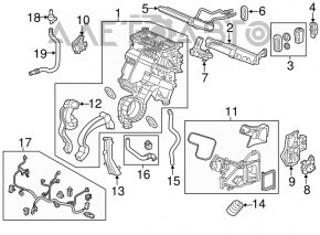 Actuator motor heater drive ventilation Acura MDX 14-20