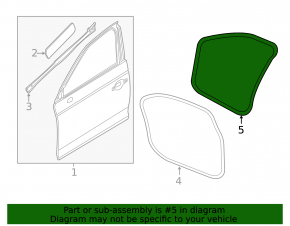 Door seal front left Audi Q5 80A 18-24