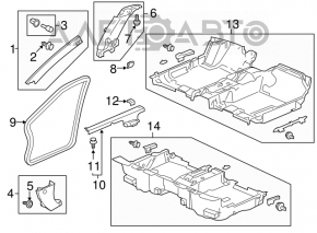 Honda Accord 13-17 hybrid floor covering