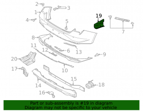 Rear bumper guard right Hyundai Elantra 21-23