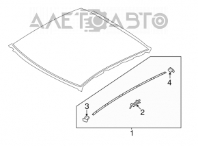 Roof trim left Hyundai Veloster 12-17 without sunroof