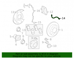 Front right brake hose for Lexus LX570 08-11