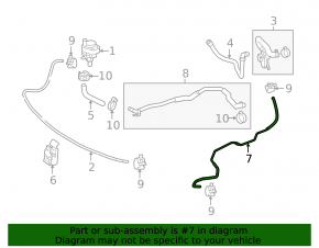 Mercedes CLS-class C218 12-18 washer reservoir hose supply