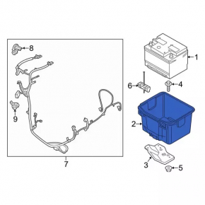 Battery tray Mustang mk6 15-