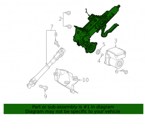 Mazda 6 18-21 Electric Power Steering Column Assembly