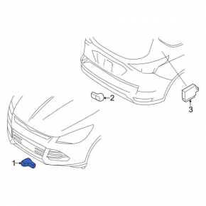 Parking sensors front Ford Explorer 20-23 internal