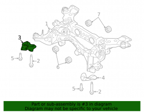 Rear subframe burdock right Lincoln Nautilus 19-23