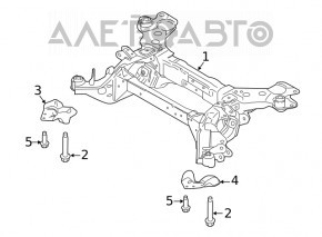 Rear subframe burdock right Lincoln Nautilus 19-23