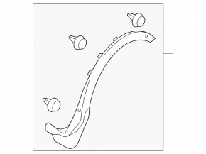 Rear right fender arch trim for Mazda CX-9 2007-2015