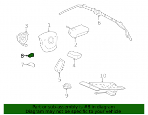 Front left airbag sensor for a 14-15 Cadillac CTS