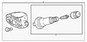 GMC Terrain 18-23 315 MHz Wheel Pressure Sensor Dead Battery