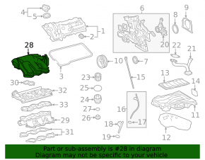 Lexus RX450h 10-15 intake manifold without sensor