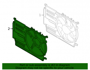 Diffuser radiator shroud bare Mini Cooper F56 3d 14- 1.5t, 2.0t