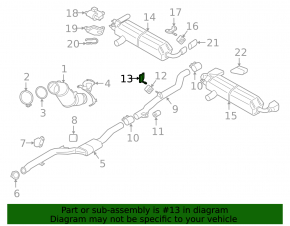 Muffler bracket central BMW 5 G30 17-23