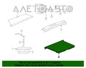Jeep Compass 11-16 trunk floor, black