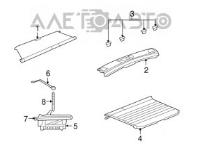 Jeep Patriot 11-17 trunk opening trim beige, scratches