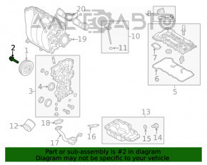 Crankshaft Pulley Bolt Kia Forte 19-24 2.0
