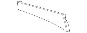 Left rear side center console trim for Cadillac CTS 14 - leather, gray, dry-cleanable
