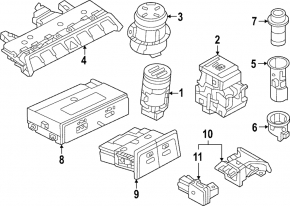 USB Hub VW Atlas 21-26 rear, Type C