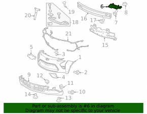 Front bumper mount left Chevrolet Bolt EV 22-23